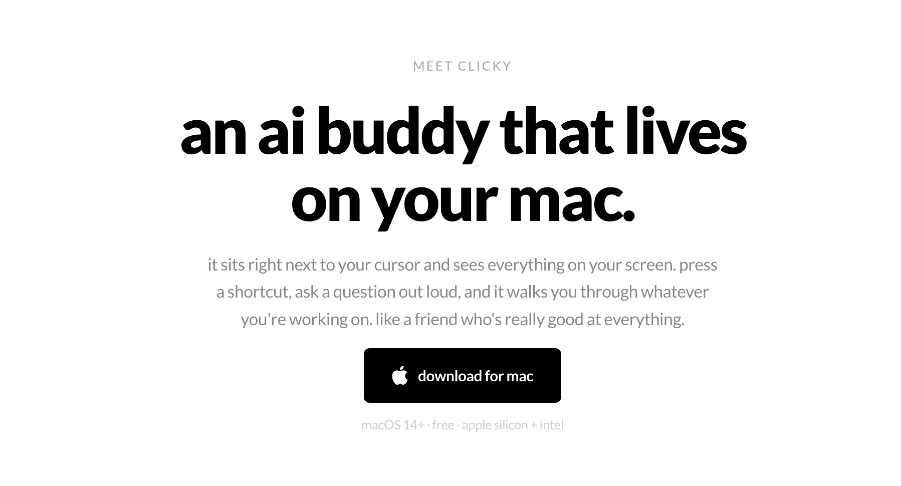 Clicky screenshot