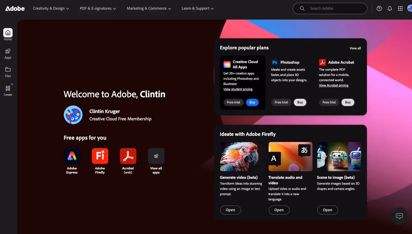 Adobe Firefly screenshot